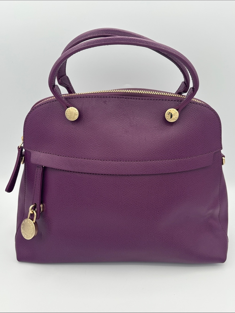 Furla Piper Bag - Purple with Gold-tone hardware - Missing strap